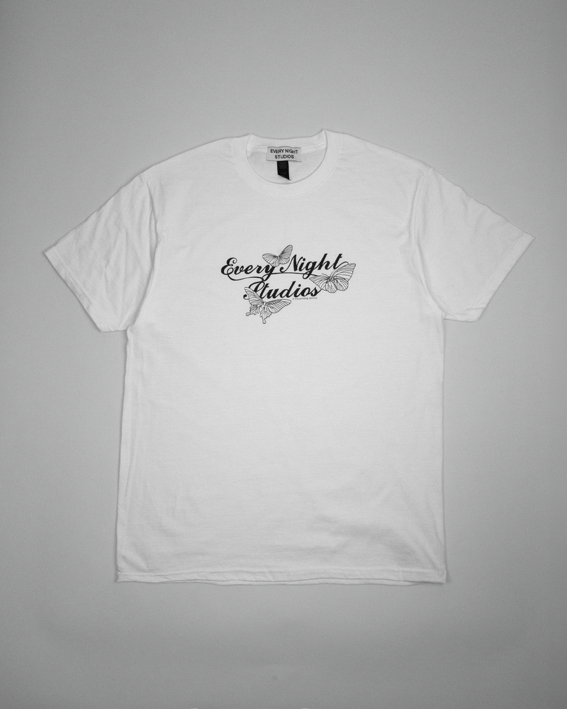 BUTTERFLY BW T-SHIRT WHITE