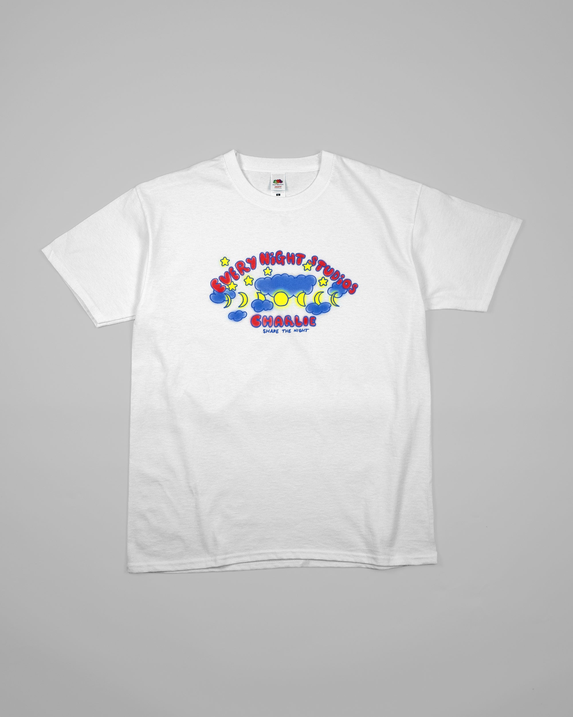 CHARLIE ENS SHARE THE NIGHT T-SHIRT WHITE