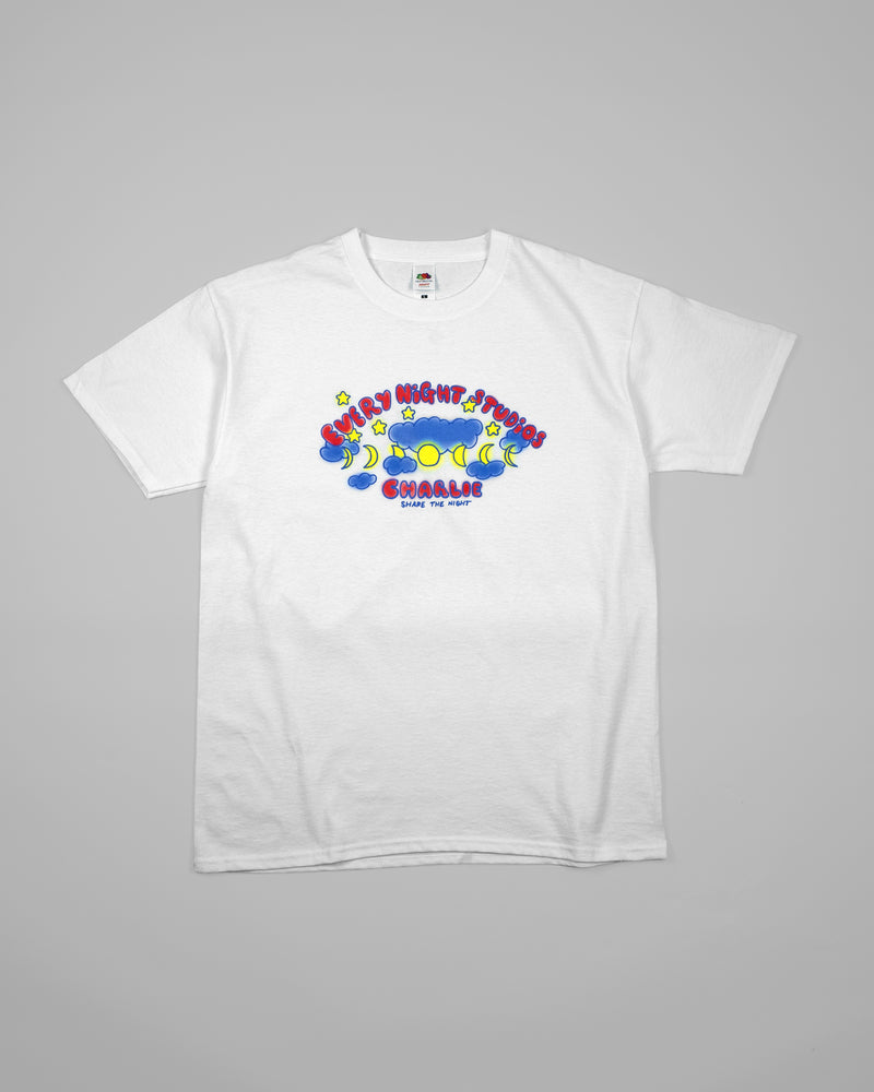 CHARLIE ENS SHARE THE NIGHT T-SHIRT WHITE