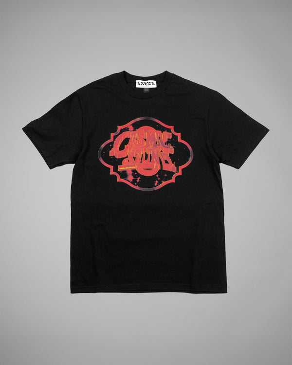COSMIC SOUND RED STARS T-SHIRT BLACK