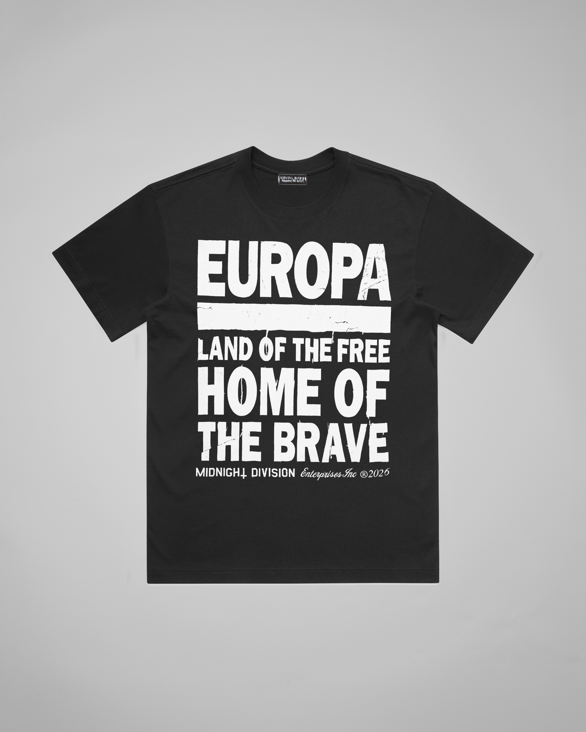 MIDNIGHT DIVISION EUROPA T-SHIRT BLACK