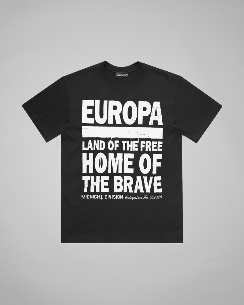 MIDNIGHT DIVISION EUROPA T-SHIRT BLACK