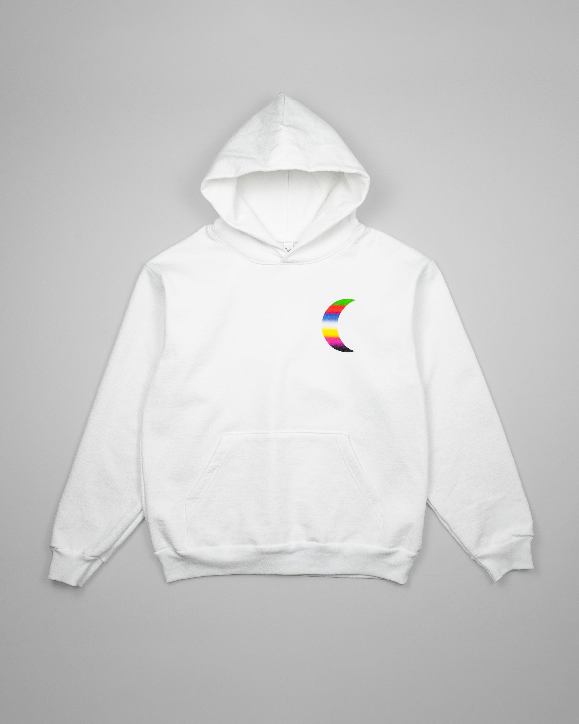 MOON LOGO HOODIE WHITE