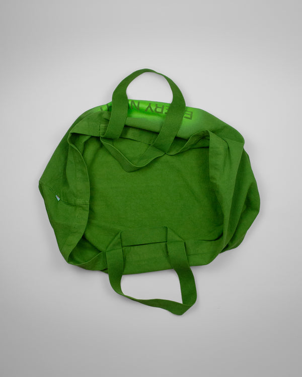 STENCIL LOGO OVERSIZE TOTE GREEN