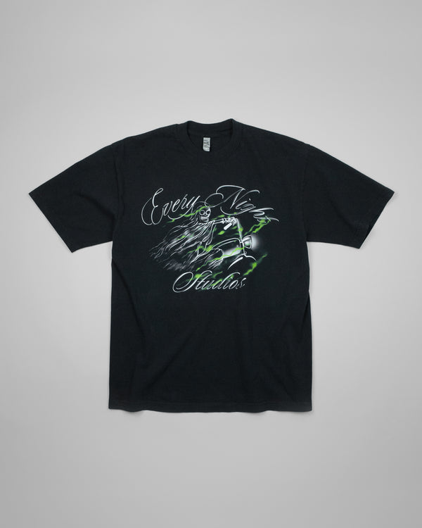 RIDER T-SHIRT WASHED BLACK