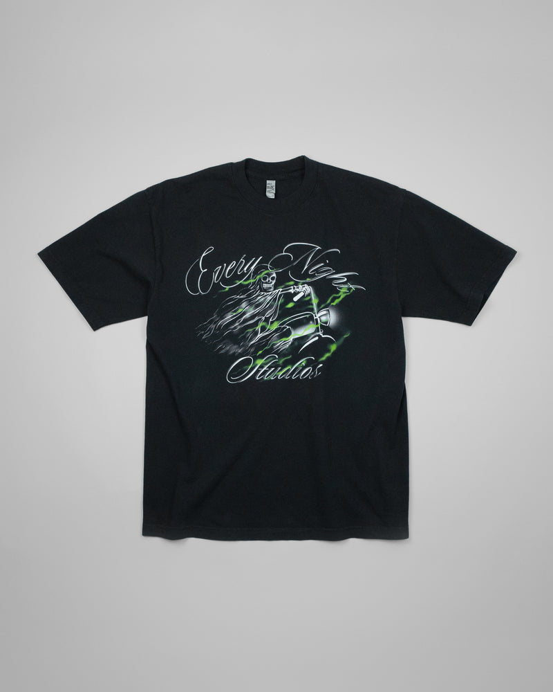 RIDER T-SHIRT WASHED BLACK