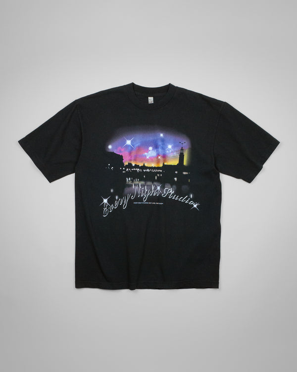 SKYLINE T-SHIRT WASHED BLACK